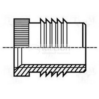 závitová vložka M6x12.7 MOSADZ pre termoplasty