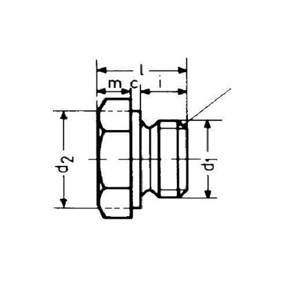 zátka 16x1.5 ZINOK DIN 7604 A