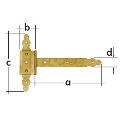 ZBNO 250 záves brankový ozdobný 250x60x215mm