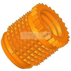 závitová vložka M4x6 MOSADZ pre plast TH