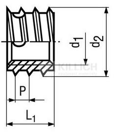 závitová vložka M10x14x1.5x10 NEREZ 1.4305 TYP BAV-Ensat 307