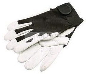 rukavice 11" mechanik nylon-kozie kože s vypchávkami