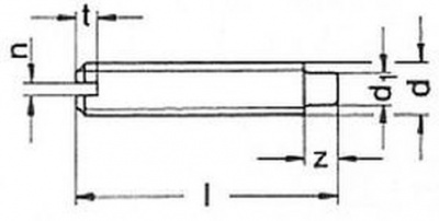 skrutka M4x6 BEZ PÚ 14H drážka+čapík DIN 417