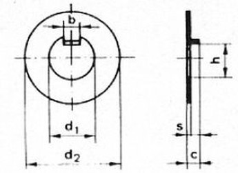 podložka M18 pr. 18x34x1.0 BEZ PÚ poistná vnutorná nos DIN 462