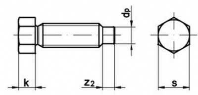 skrutka M20x180 BEZ PÚ 8.8 odtlačovacia DIN 561A