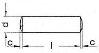 kolík 1x4 A1 NEREZ (AISI 303) válcový, tol. m6 DIN 7 A