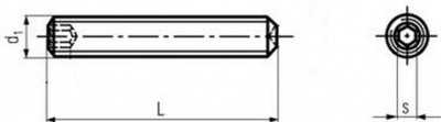 NR.4-40x3/8 UNC A2 NEREZ Nastavovacia skrutka s vnútorným šesťhranom a plochým koncom DIN 916