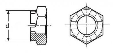 matica M16x1.5 ZINOK 14H korunková nízká DIN 937