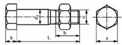 skrutka M20x60 5.6 ŽIAROVÝ ZINOK lícovaná DIN 7968