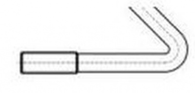 hák střešní M8x120 tvar L BIELY ZINOK + podložka
