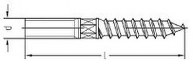 skrutka M12x140 ZINOK kombinovaný