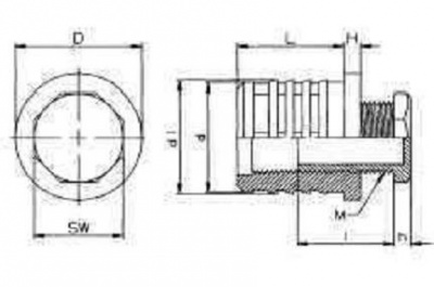 krytka 50x30 ovál M22x25 JLO čierna 7195030