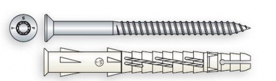 hmoždinka 10x120 multifunkčná, vrut zápustná hlava, torx