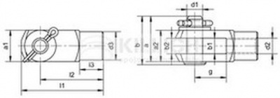 vidlice M12x24x72 ZINOK kl'bová DIN 71751